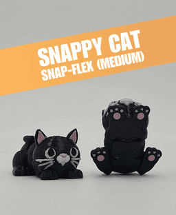 Snappy Cat - Articulated Snap-Flex Fidget (Medium Tightness Joints) 3d model