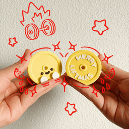 Cute Articulated Weight Plates | No AMS | Print-in-place | Support-free 3d model