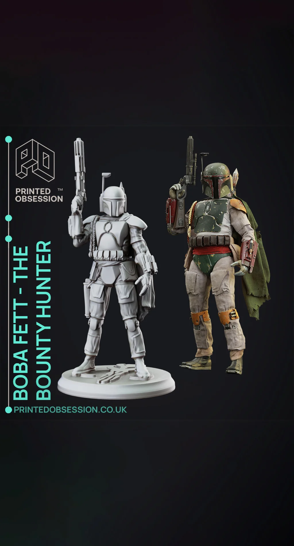 Star Wars - Boba Fett The Bounty Hunter - 75 mm scale model 3d model