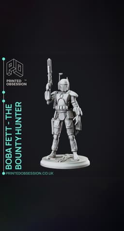 Star Wars - Boba Fett The Bounty Hunter - 75 mm scale model 3d model