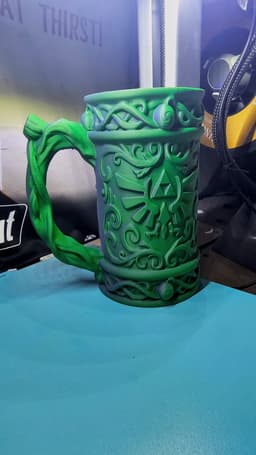 Zelda Hyrule Triforce Tankard Drink Holder Koozie Combo 3d model
