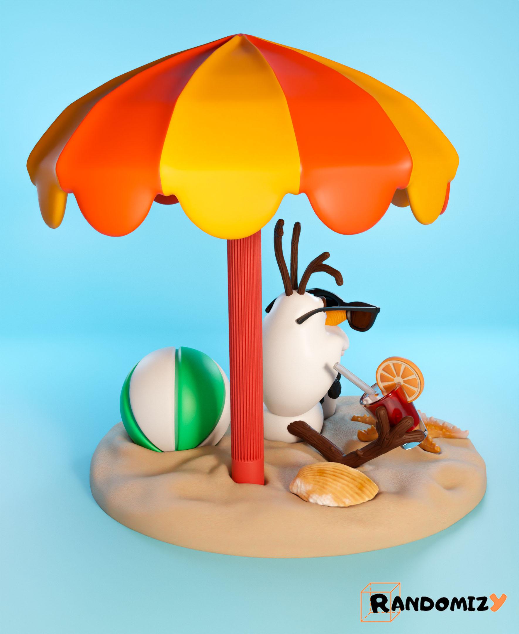 Olaf Summer Diorama (Fanart) 3d model