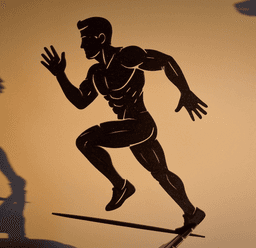 Running Athlete Silhouette 2D Wall Art.3mf 3d model