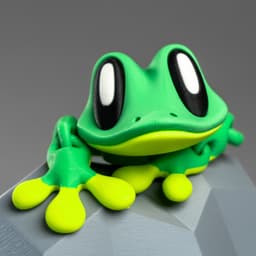Blob Gecko - Flexi Magnetic Art Toy with Rock 3d model