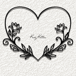 heart frame 2 flowers wall art home decor 3d model