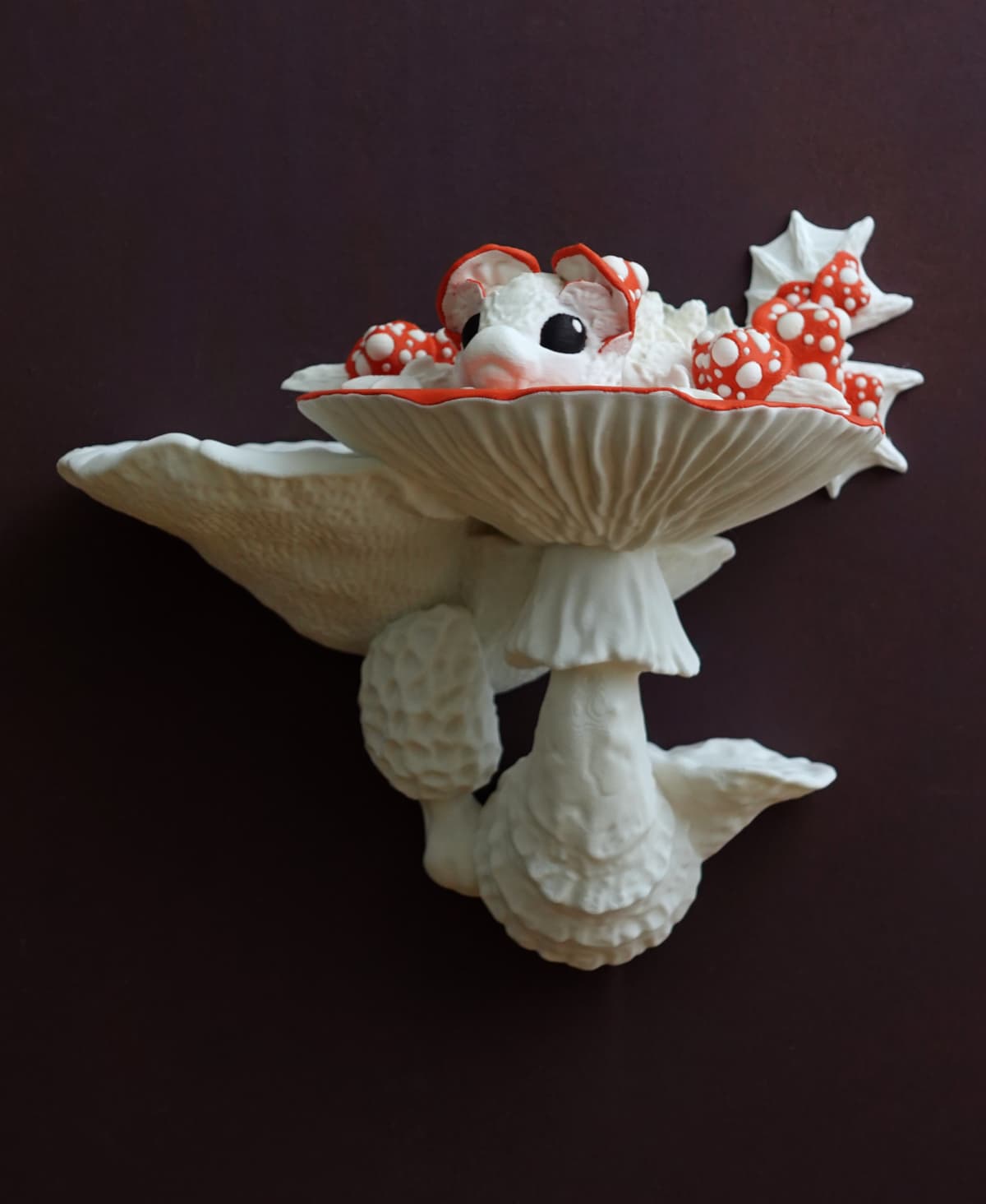 Mushroom dragon and shelf 3d model