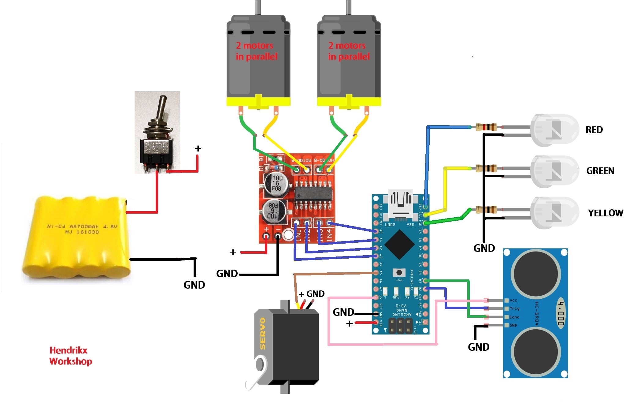 Obstacle Avoiding Robot! 3d model