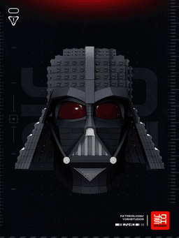 Darth Vader Brick Helmet 3D Printer STL 3d model