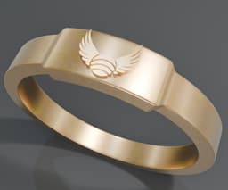 The Golden Snitch ring from Harry Potter 3d model