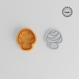 Mushroom Shape Cutter & Stamp, Perfect for Cookies & Fondant, Bundle with 3 Sizes PRODUCT_998 3d model
