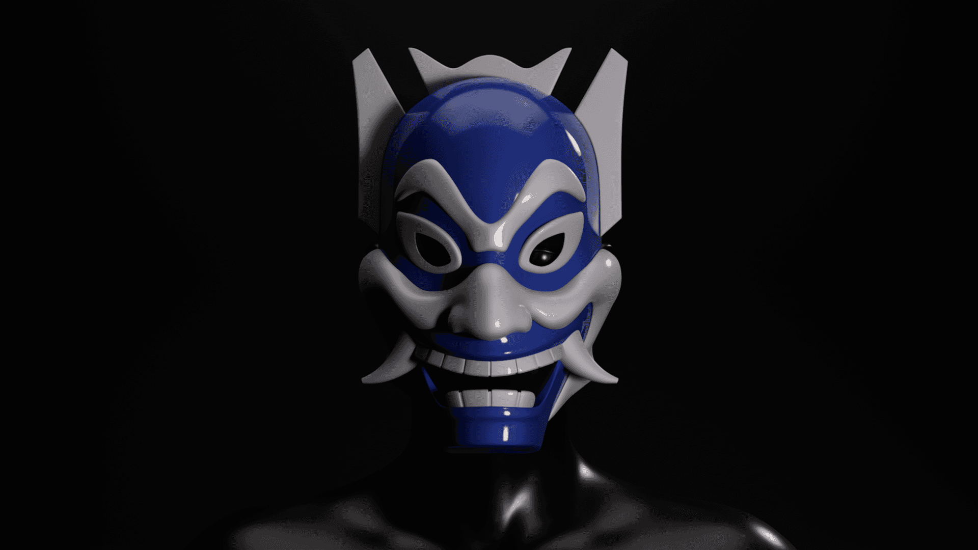 blue spirit mask 3d model
