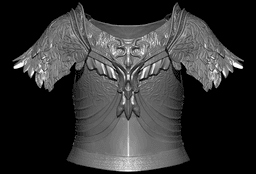 VARGRAM SCALE 2 HOLES.stlVARGRAM THE RAGING WOLF CHESTPLATE PAULDRONS AND SCALES life size cosplay a 3d model