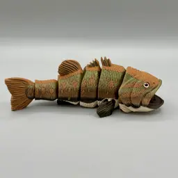 Large Mouth Bass — Fully Articulated Flexy Bass Fish Pre-Painted + Optional Glass Eyes 3d model