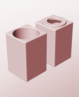 CS68-115-P Modular pierced component container modern decor 3d model