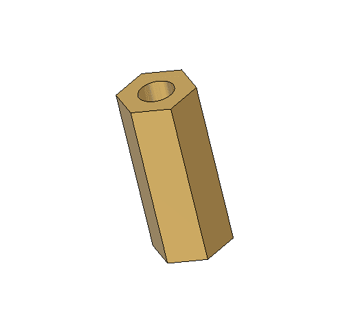 M4 hexagonal Spacer 20 mm length.stl 3d model