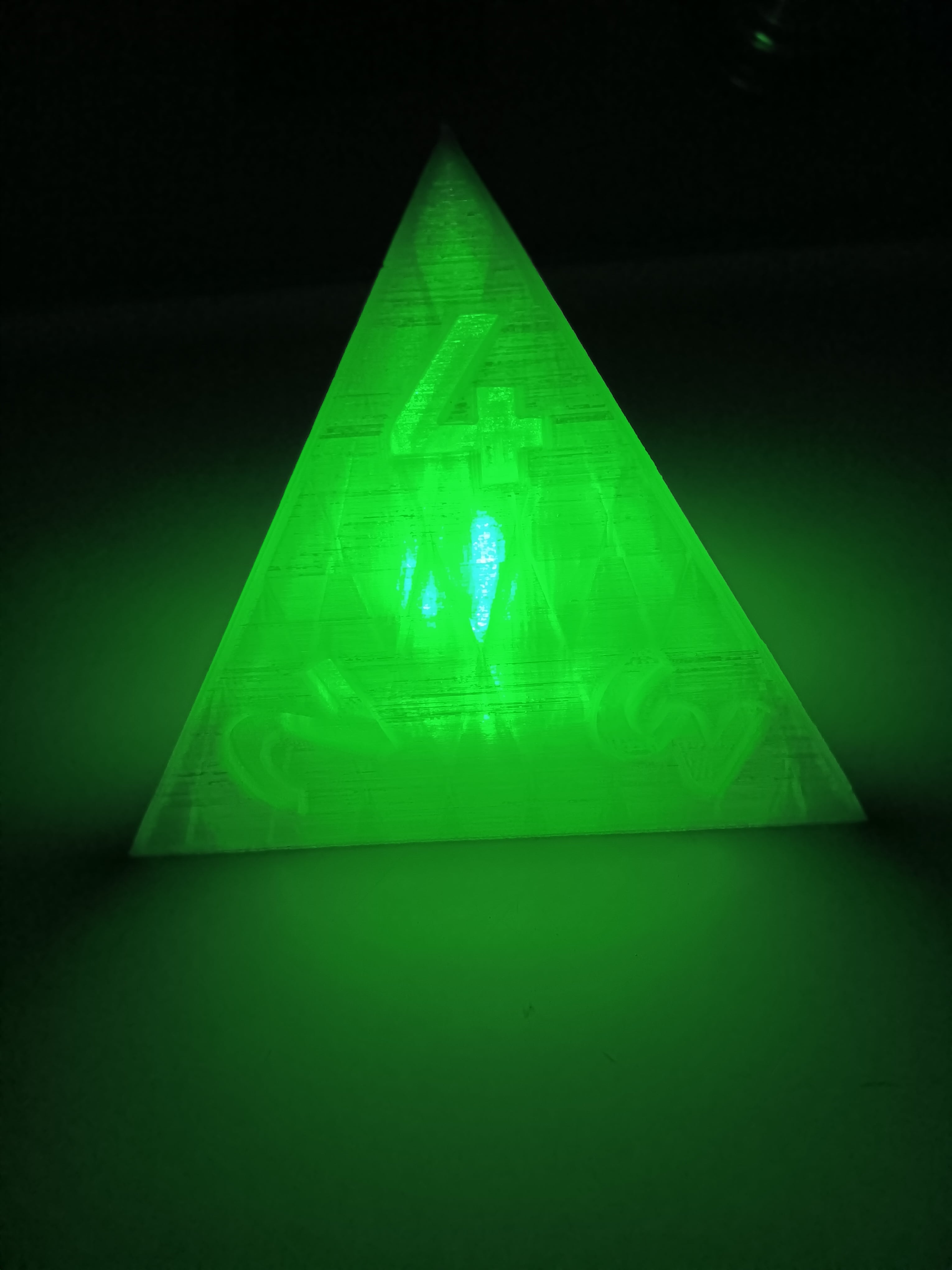 D4 lamp - 4 sided dice lamp 3d model