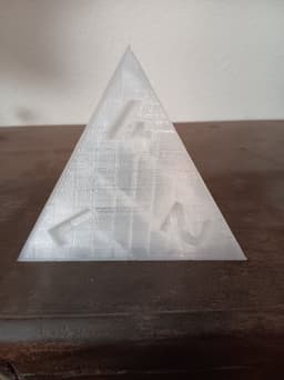 D4 lamp - 4 sided dice lamp 3d model