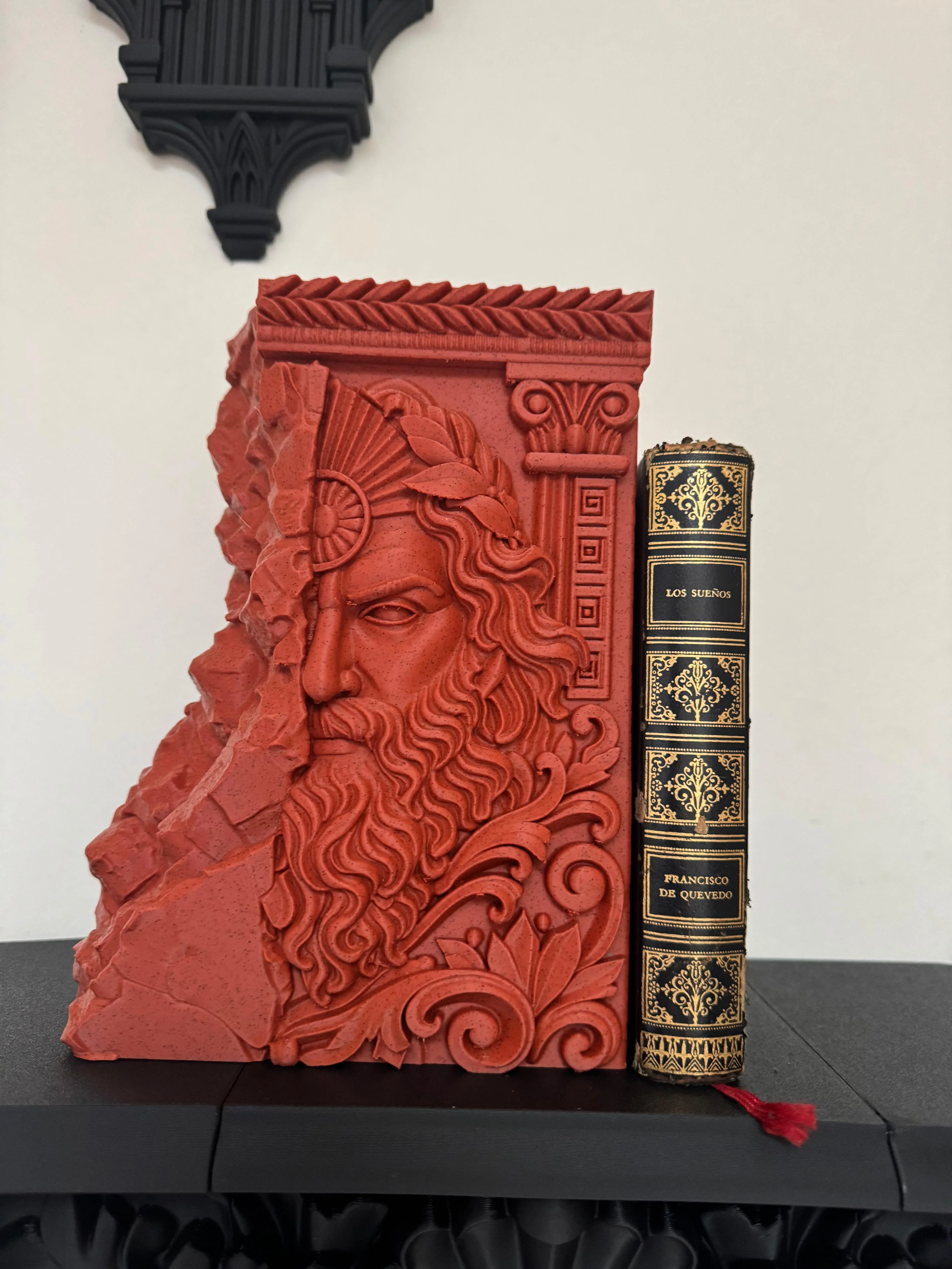 God of Ruins Bookend and Wall Plaque Dark Academia Decor 3d model