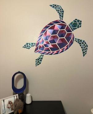 Geometric Turtle sea wall art 3d model
