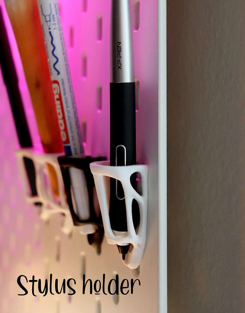 Stylus holder "Bøje" (for IKEA Skadis Pegboard) 3d model