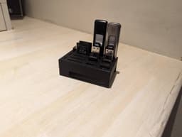 Holder for USB, SD, Micro SD + Plexgear card reader 3d model