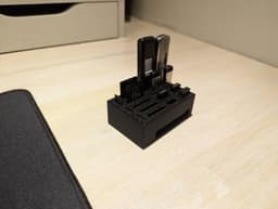 Holder for USB, SD, Micro SD + Plexgear card reader 3d model