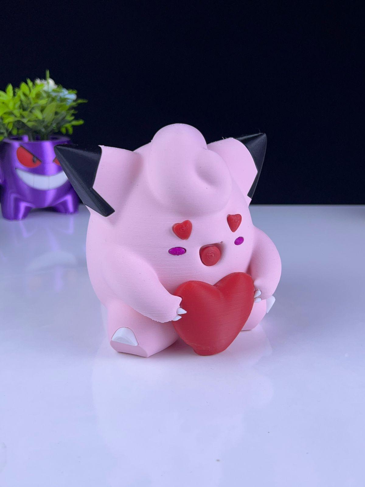 Heartful Clefairy Gift for your Wife / Husband - Multipart 3d model