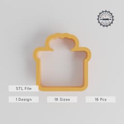 Gift Box Shape Cutter Set, 18 Pieces, 0.75"-5", Perfect for Cookies, Fondant & Clay PRODUCT_3646 3d model
