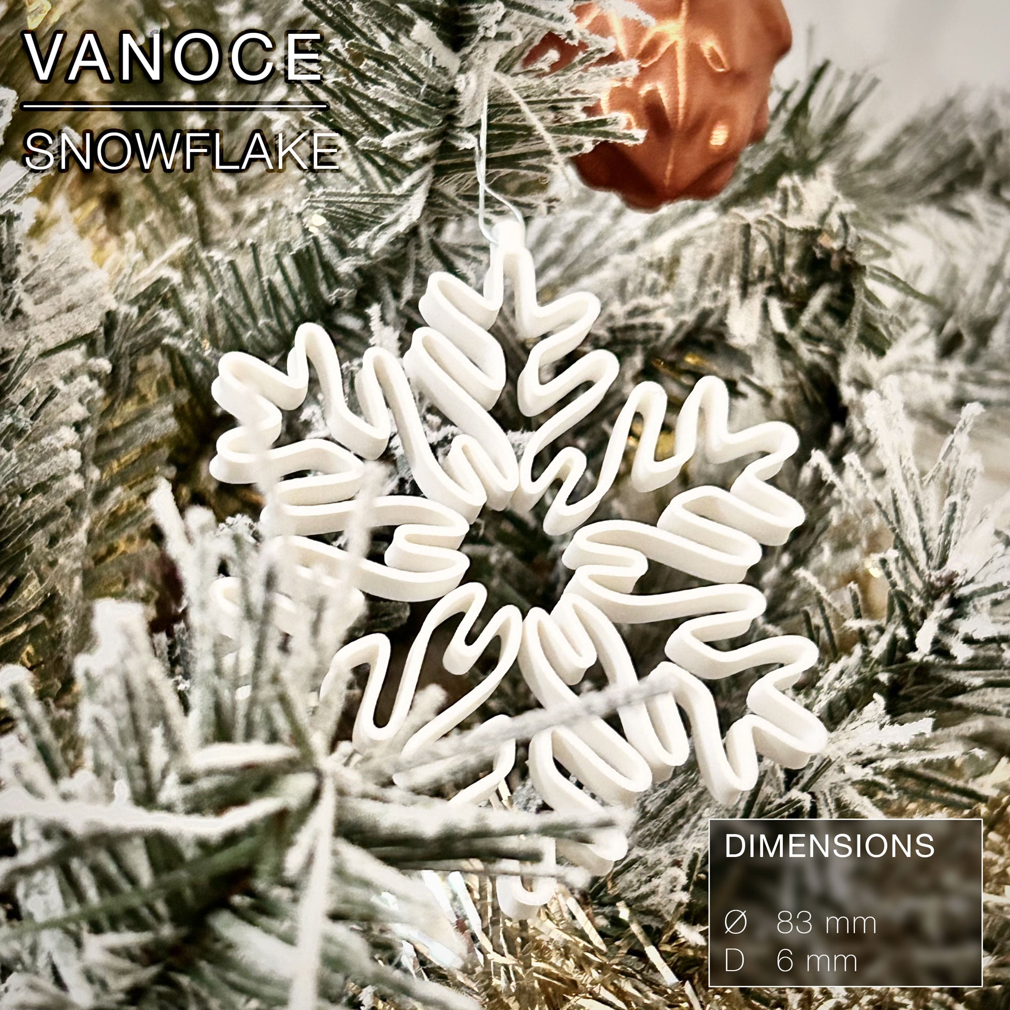 VANOCE | Hanging Snowflake, Christmas Tree 3d model