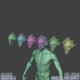 Viktor Hexteck Form Cosplay Mask Arcane League of Legends 3d model