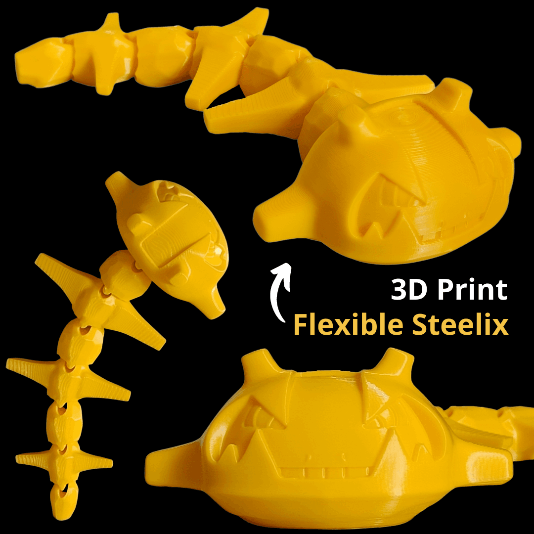 Steelix Pokemon Flexible 3D Model 3d model