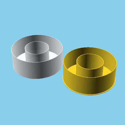 Ring, nestable box (v1) 3d model