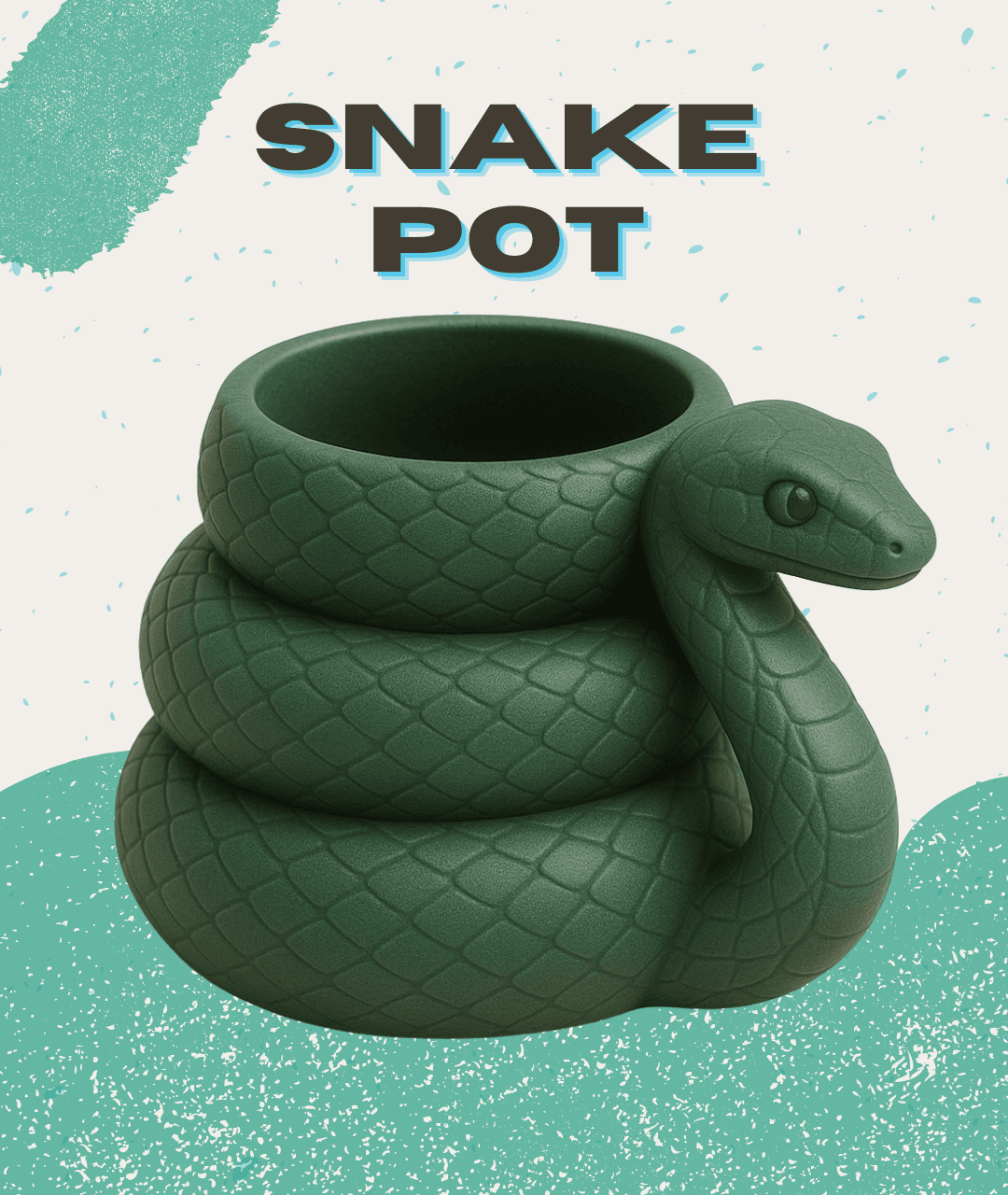 Snake Plant Pot 3d model