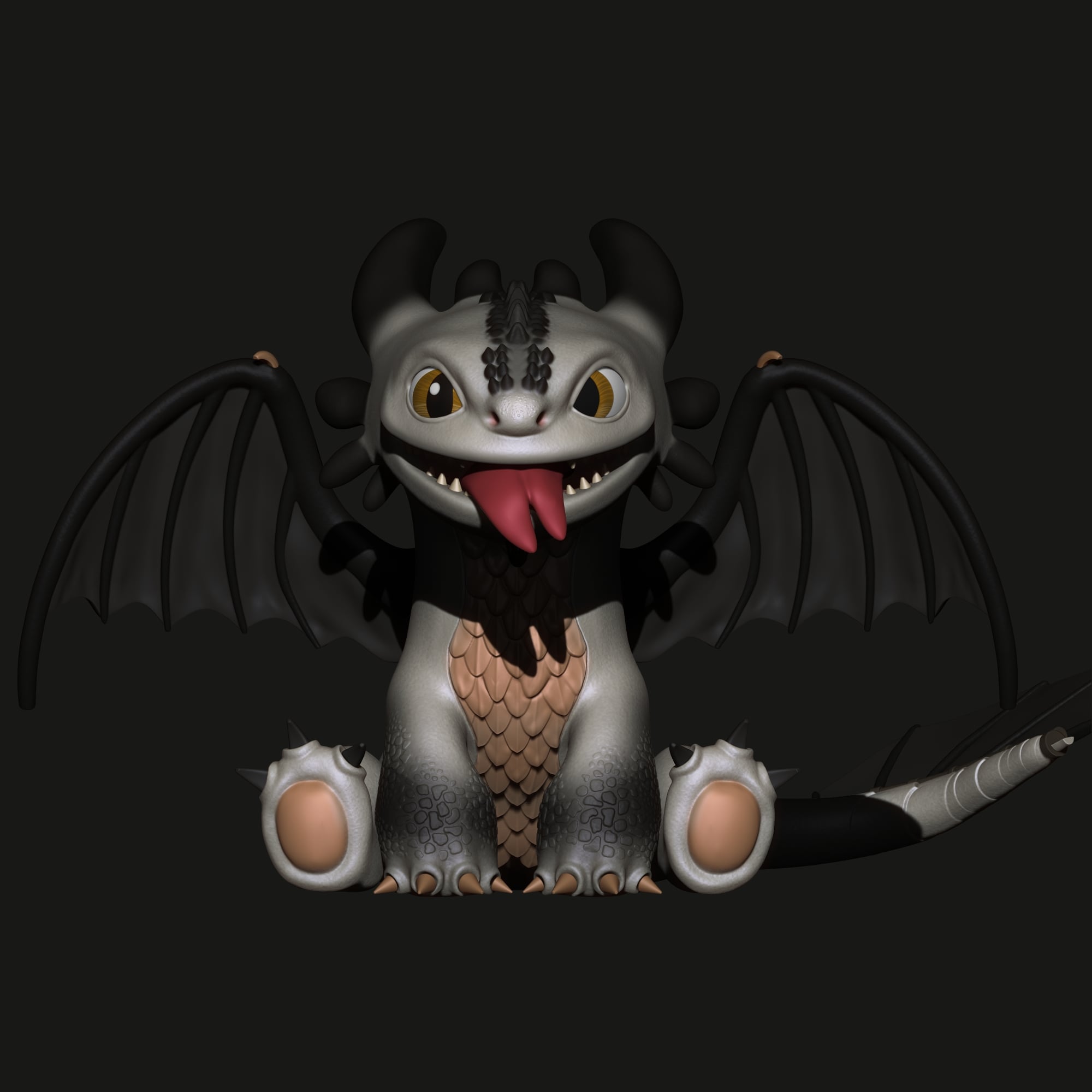Toothless_cute baby Night Fury 3d model