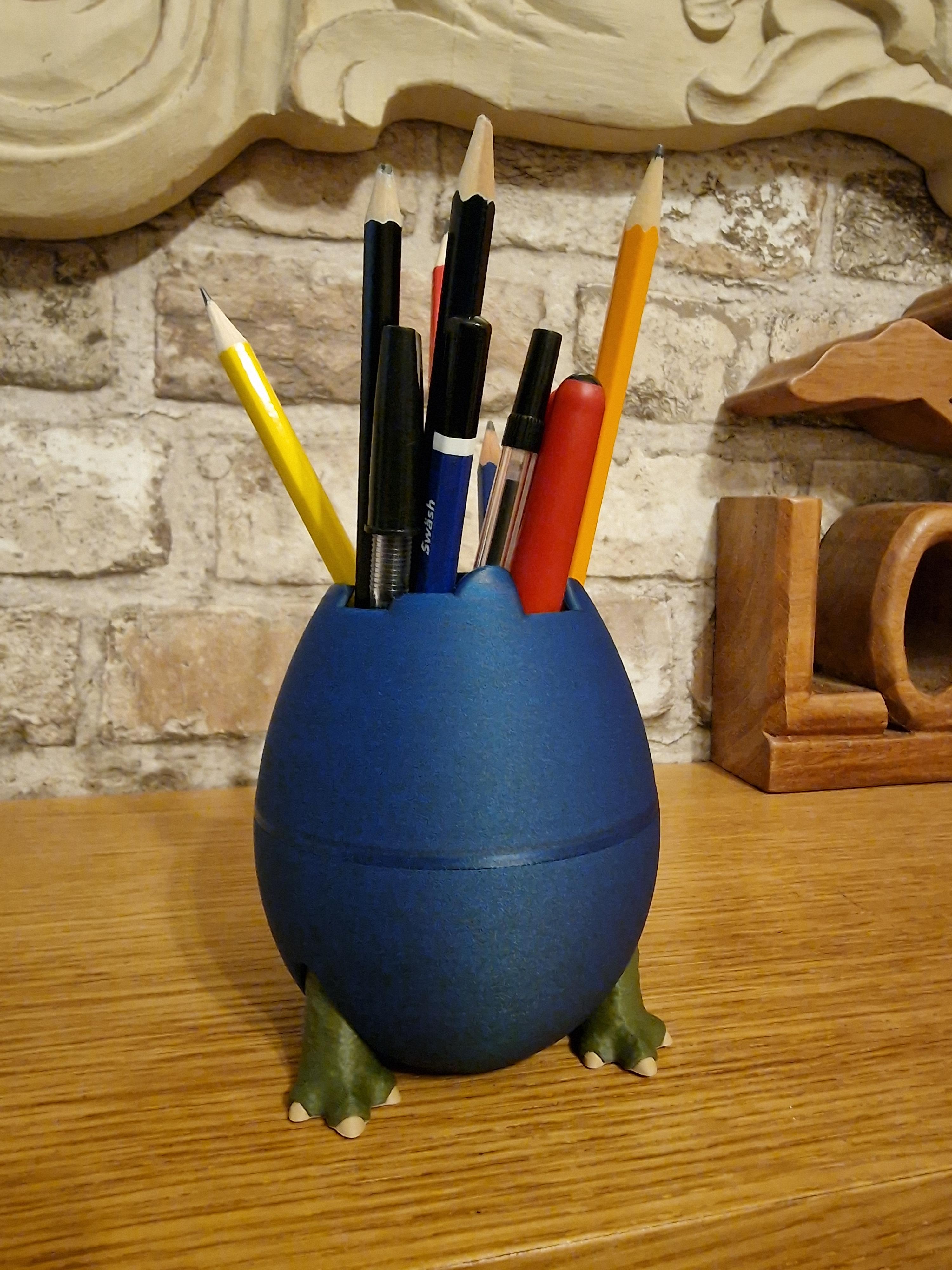 Dinosaur Egg Pen Pot 3d model