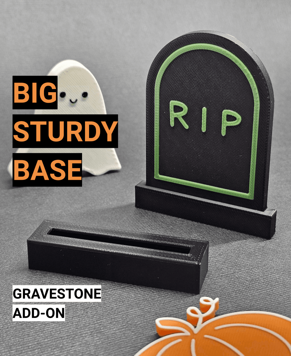 Halloween Gravestone Base | Big Sturdy Base Add-On for Freestanding Gravestone Halloween Table Decor 3d model