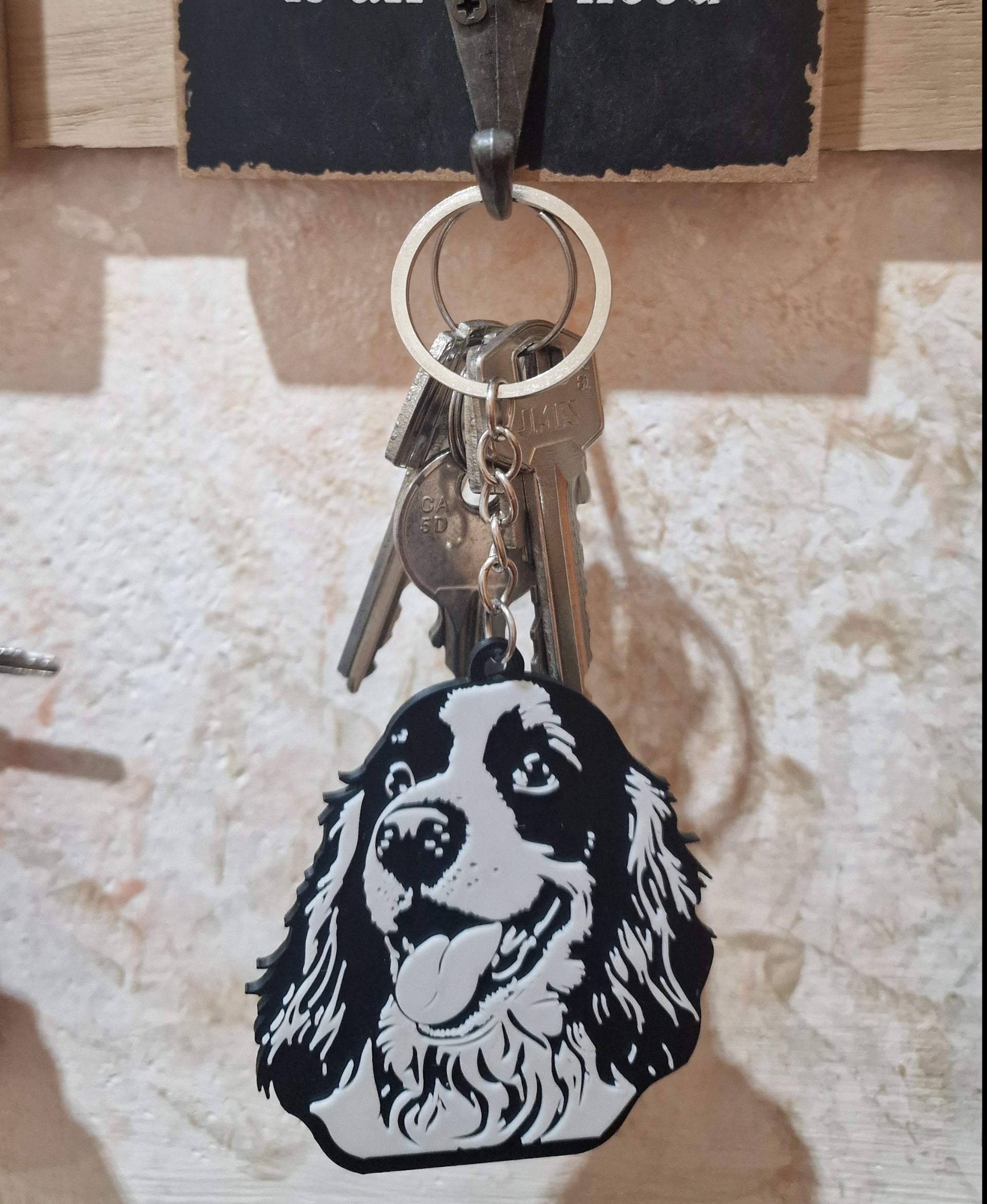 Cocker spaniel keychain 3d model