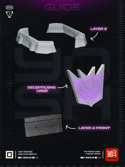 Megatron Helmet Stand COLOR.3mf 3d model