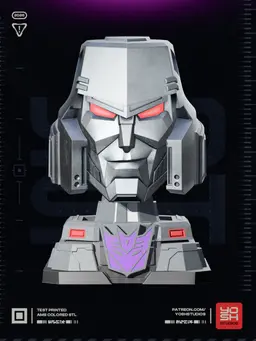 Megatron Helmet Stand COLOR.3mf 3d model
