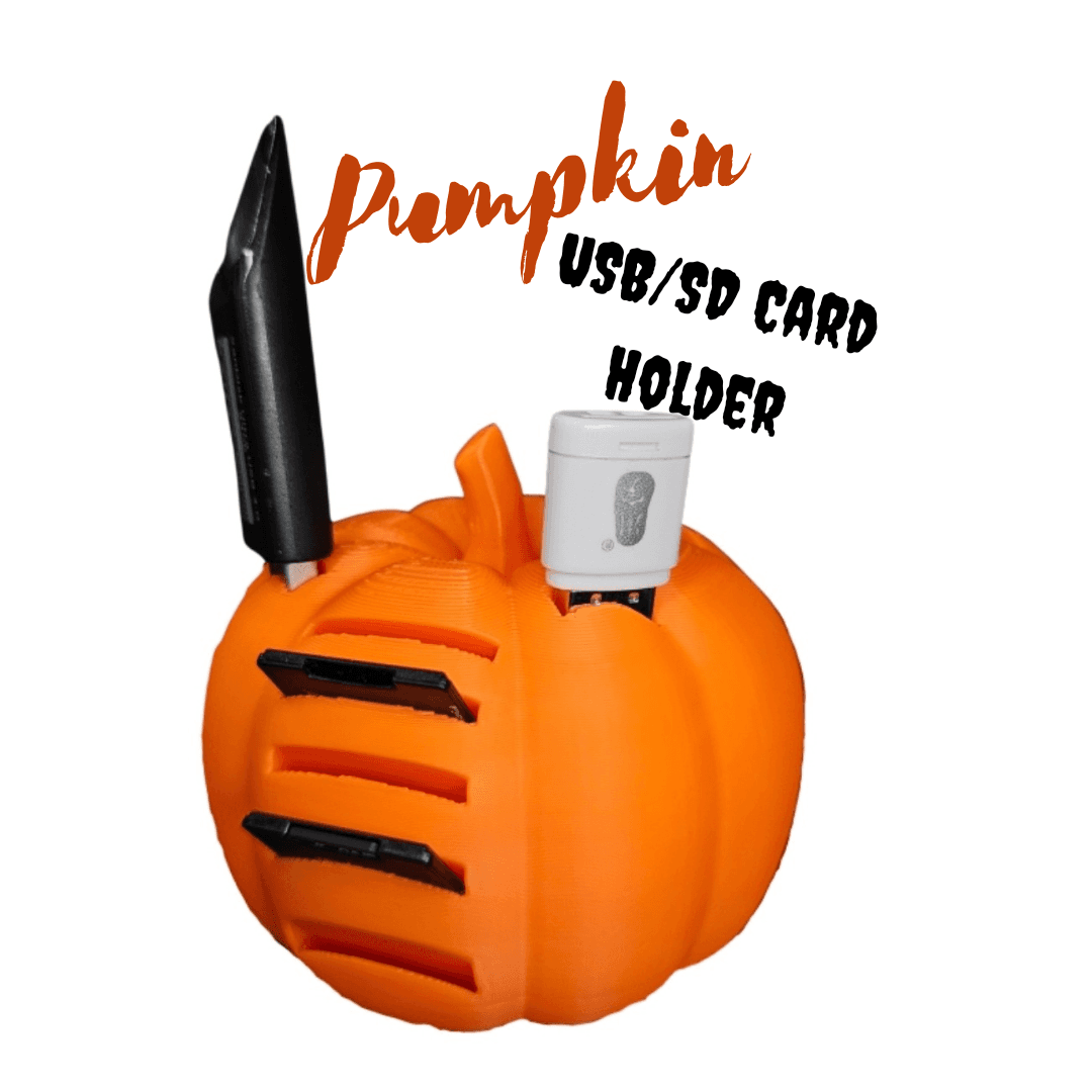 PumpkinSDcardHolder.stl 3d model