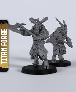Goatmen Unit 2H - With Free Dragon - 5e DnD Inspired for RPG and Wargamers 3d model