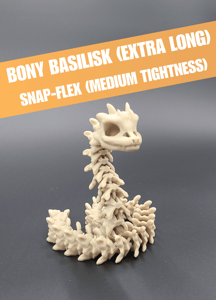 Extra Long Bony Basilisk - Articulated Snap-Flex Fidget (Medium Tightness Joints) 3d model