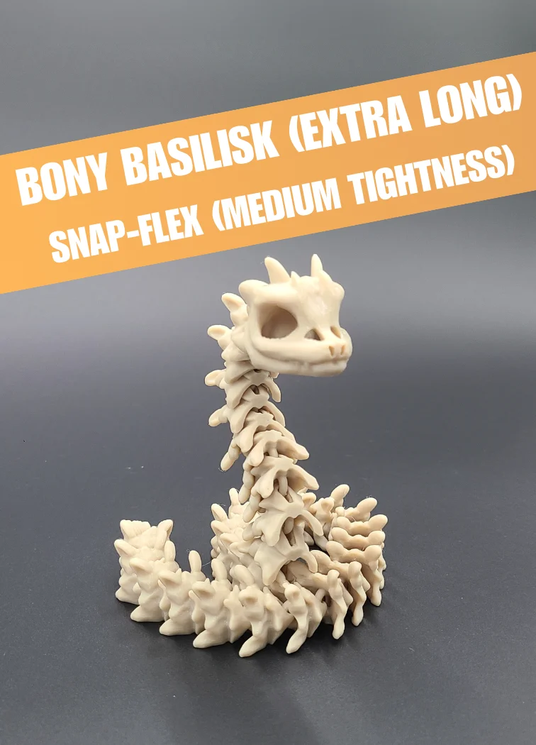 Extra Long Bony Basilisk - Articulated Snap-Flex Fidget (Medium Tightness Joints) 3d model