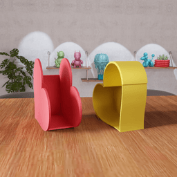 Nesting Heart Shaped Modular Storage Box 3d model