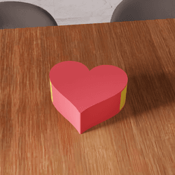 Nesting Heart Shaped Modular Storage Box 3d model