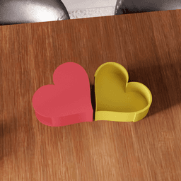 Nesting Heart Shaped Modular Storage Box 3d model