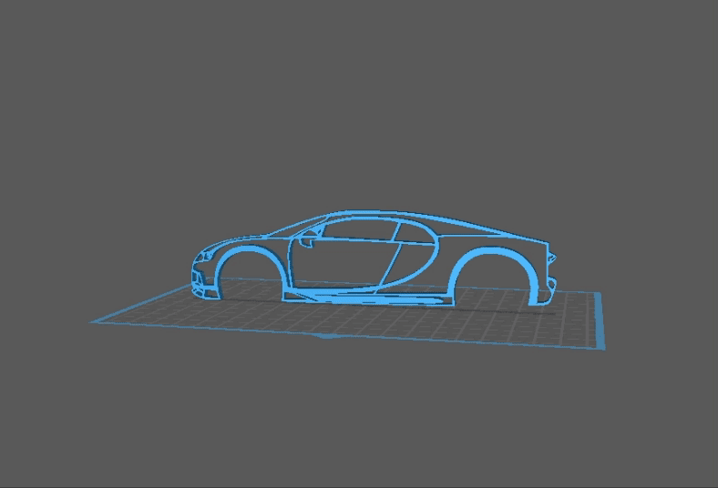 Bugatti - Chiron Wall Art 3d model