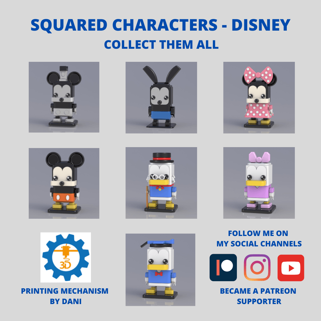 SQUARED GOOFY - DISNEY FRIENDS 3d model