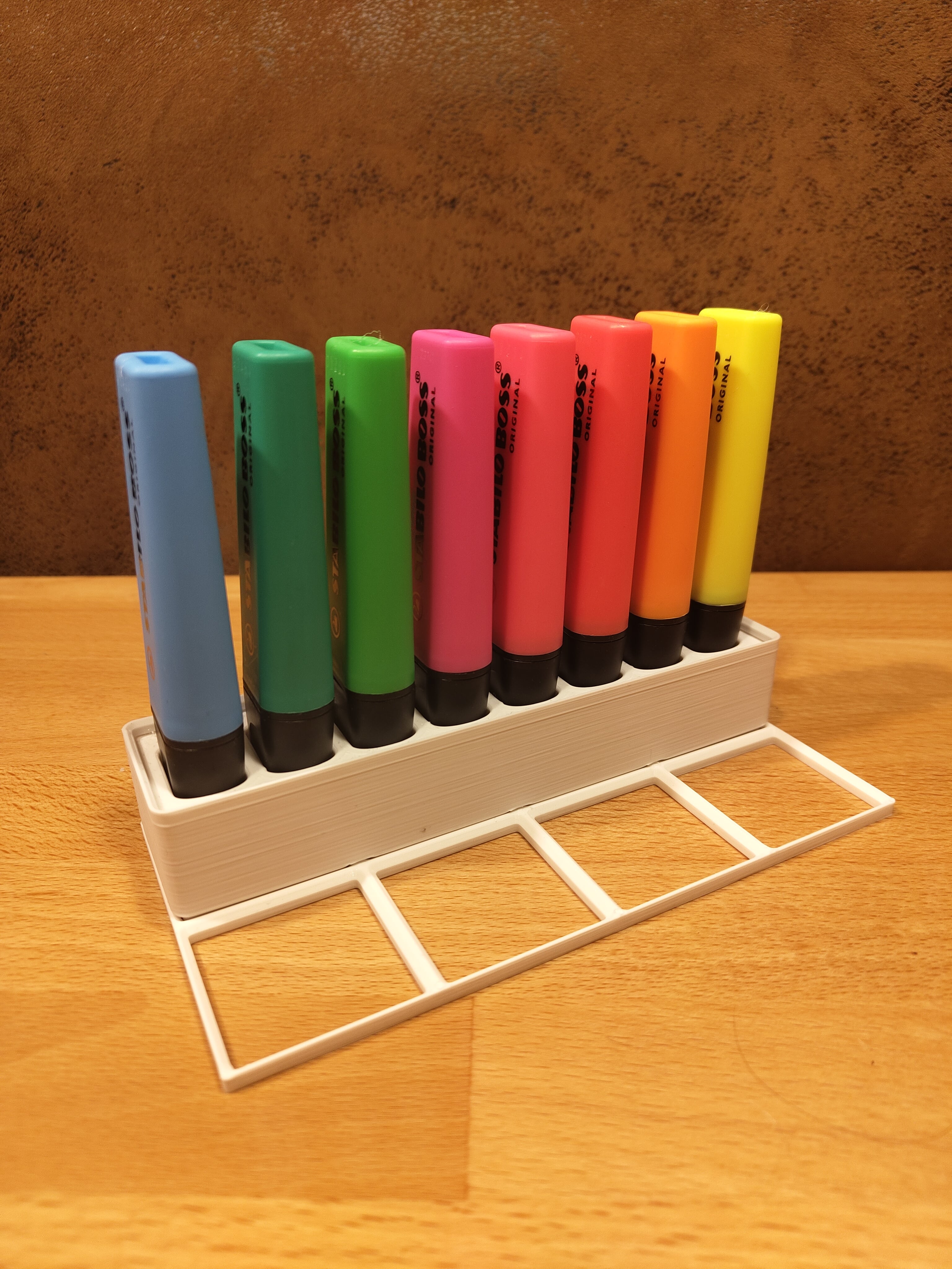 Stabilo highlighter holder 8pc. 1x4x4 3d model