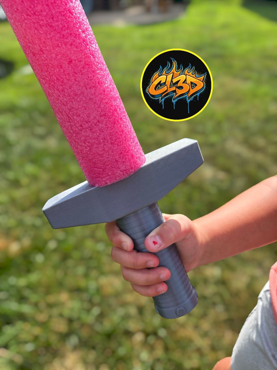 Twine Handled Pool Noodle Sword 3d model